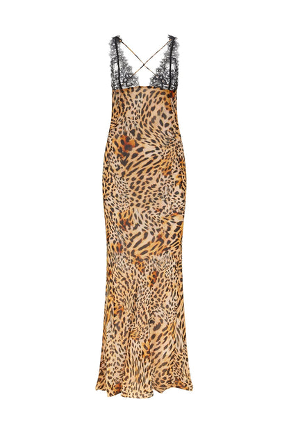 Akima Leopar Slip Elbise