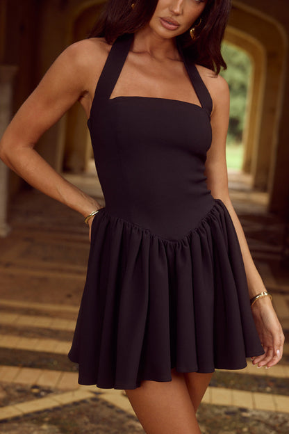 Carmen Mini Elbise - Siyah