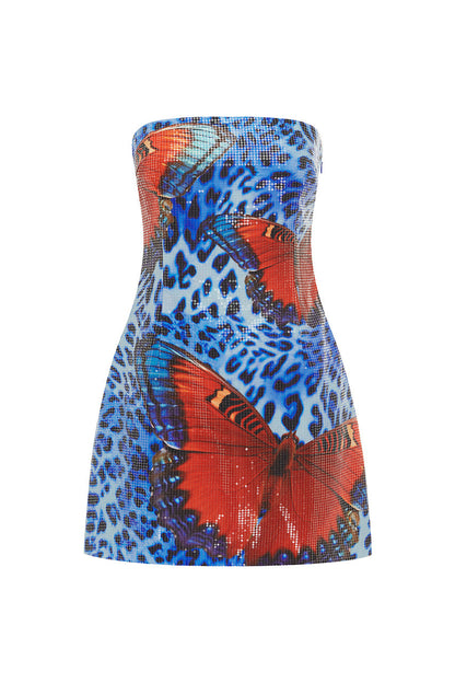 İbiza Mini Elbise - Leopar Kelebek
