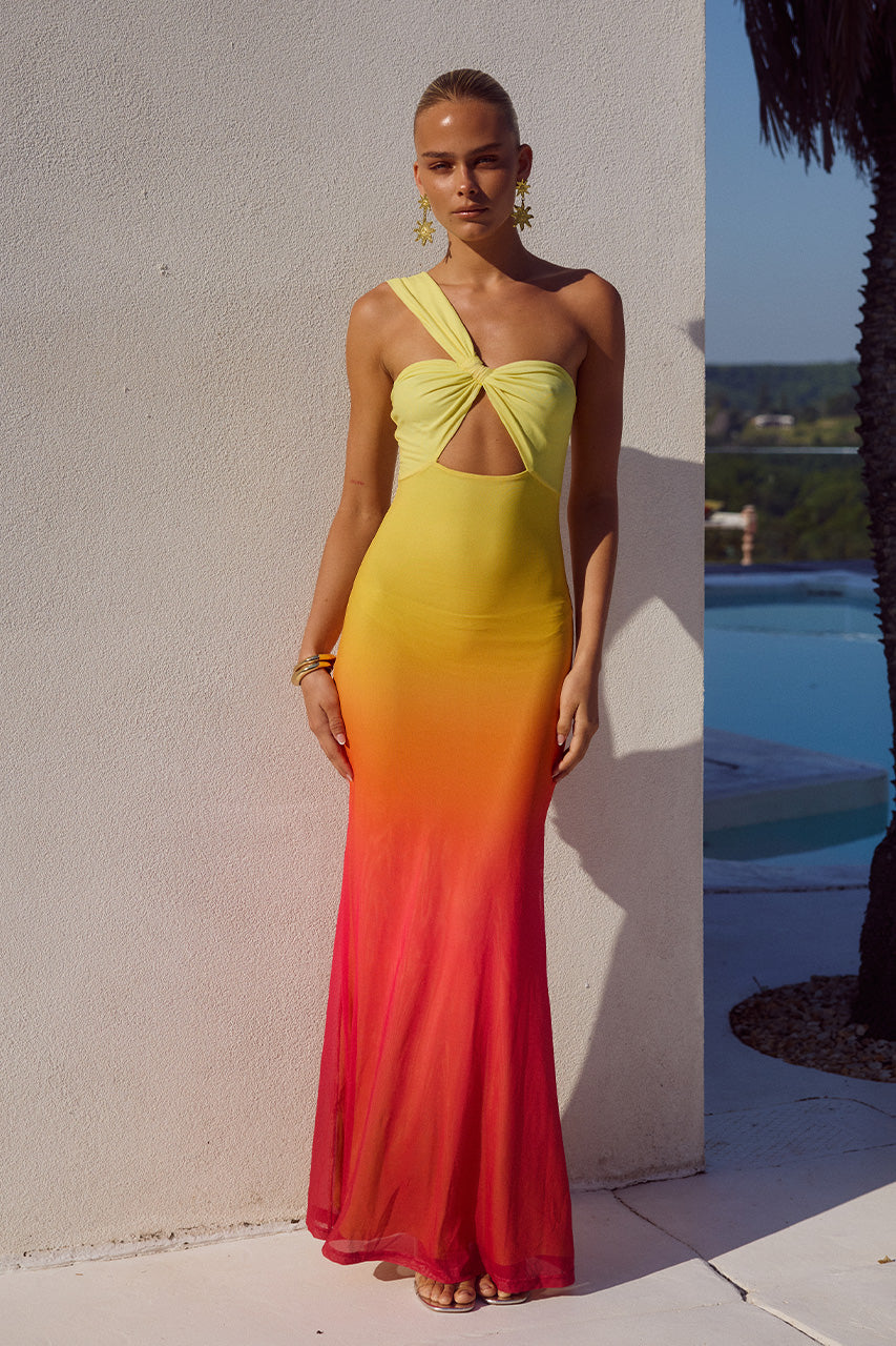 Kyree Maxi Elbise - Mımosa Ombre
