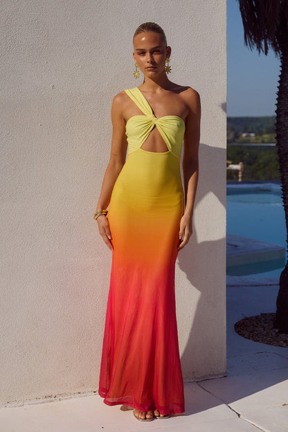 Kyree Maxi Elbise - Mımosa Ombre