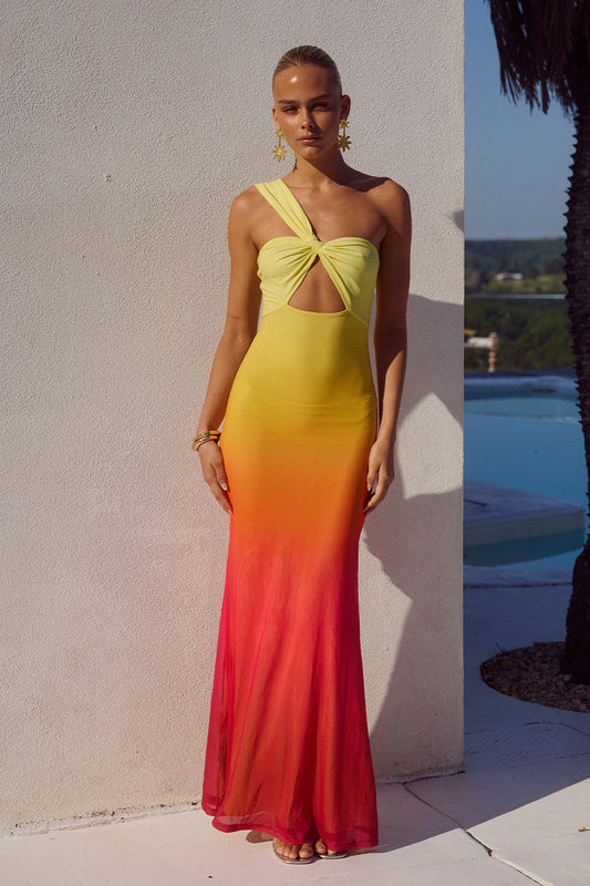 Kyree Maxi Elbise - Mımosa Ombre
