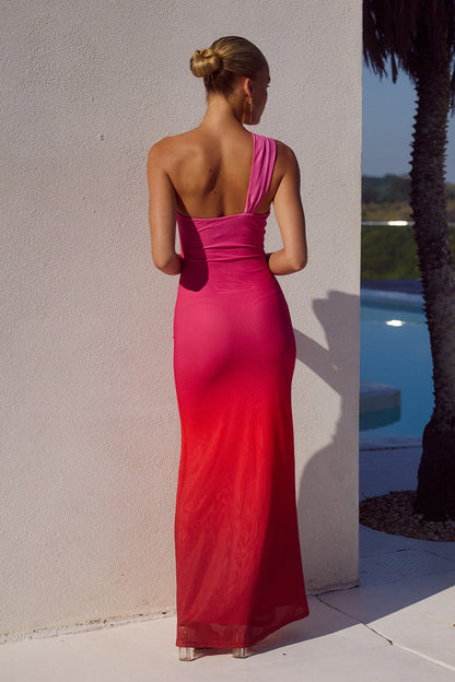 Kyree Maxi Elbise - Pembe Ombre