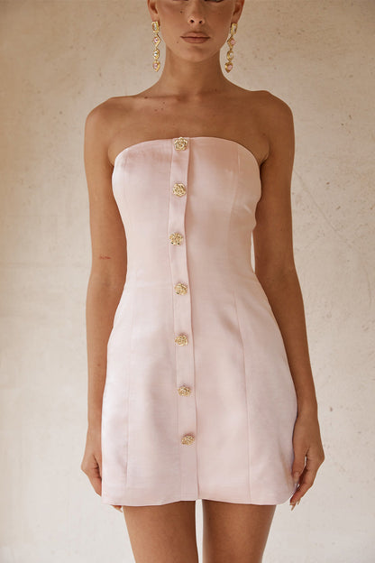 Leyna Mini Elbise - Pembe