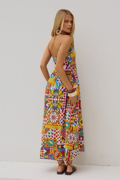 Locklea Midi Elbise - Phaedra Desenli