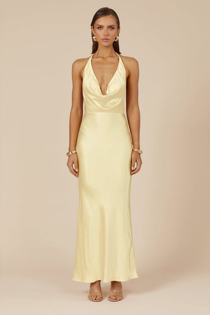 Posey Maxi Elbise - Limon