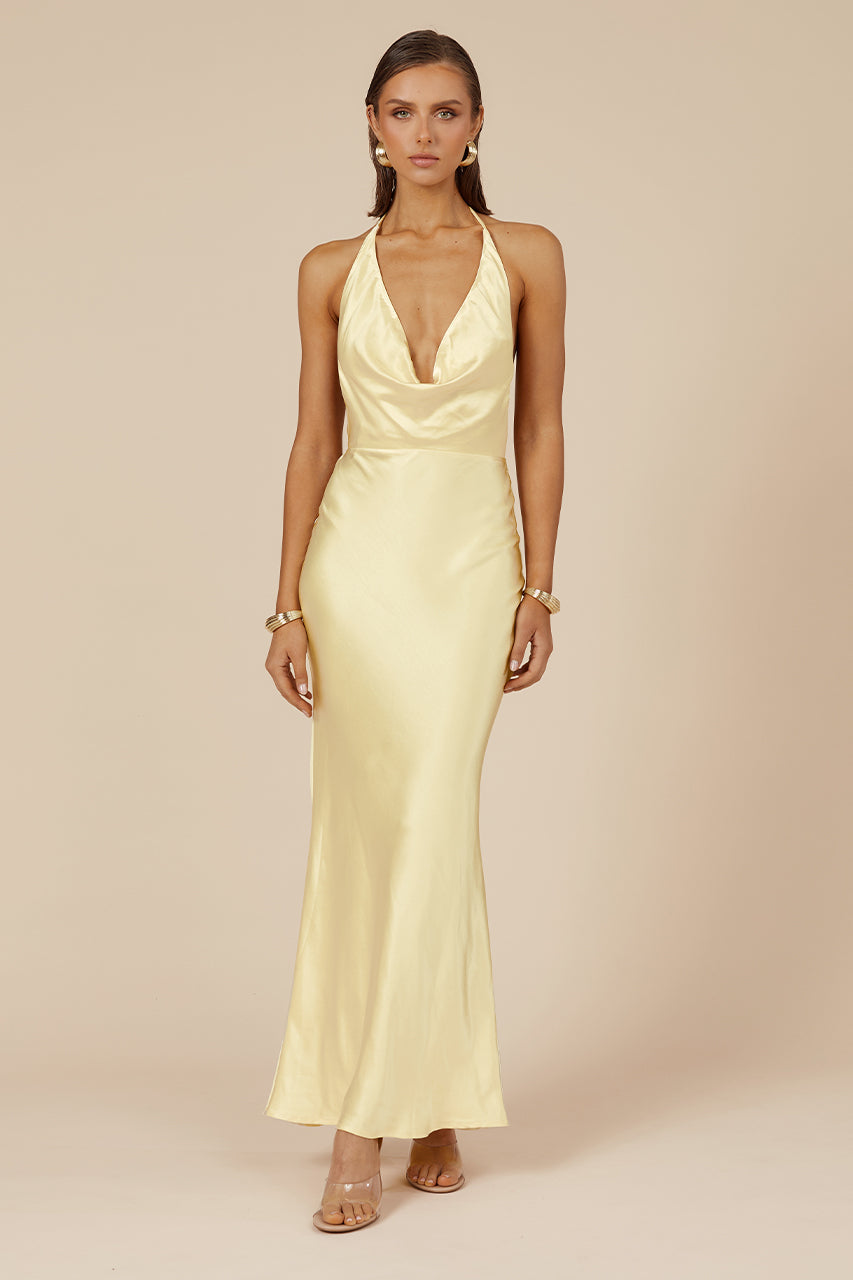 Posey Maxi Elbise - Limon