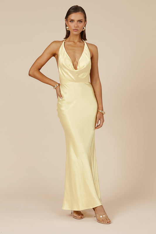 Posey Maxi Elbise - Limon