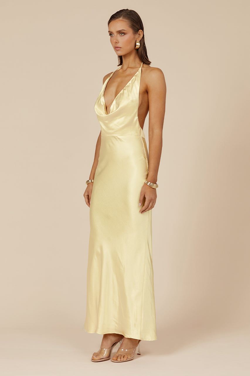 Posey Maxi Elbise - Limon