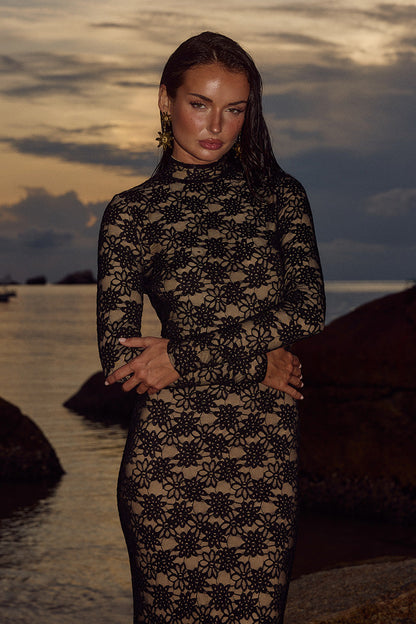 Maeya Maxi Elbise - Siyah
