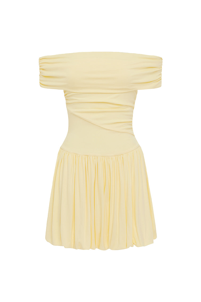Manalla Mini Elbise - Limon