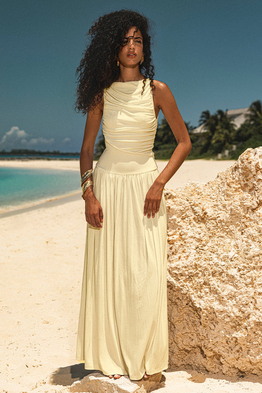 Nalla Maxi Elbise - Limon