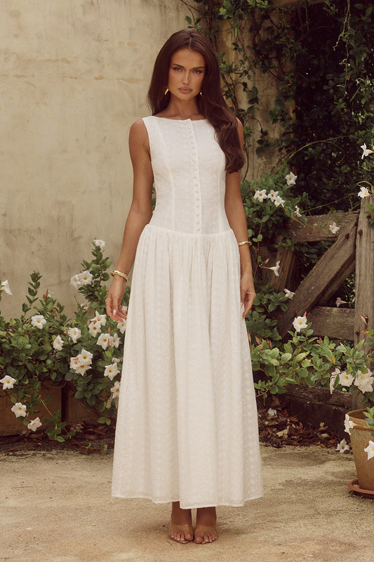 Nevah Maxi Elbise - Beyaz