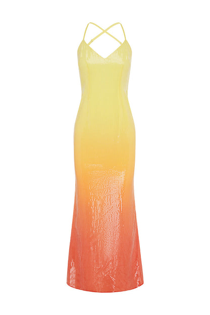 Niyah Maxi Elbise - Mımosa Ombre