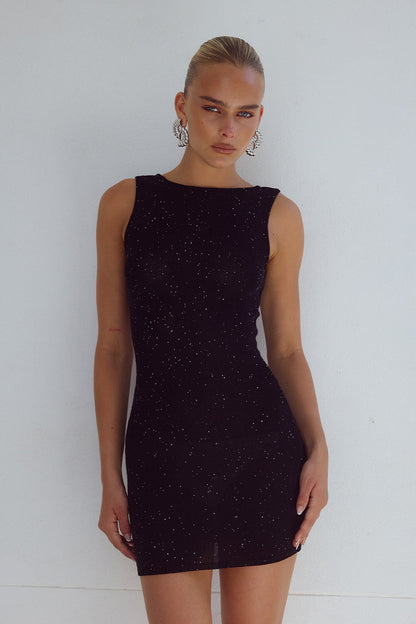 Odessa Mini Elbise - Siyah