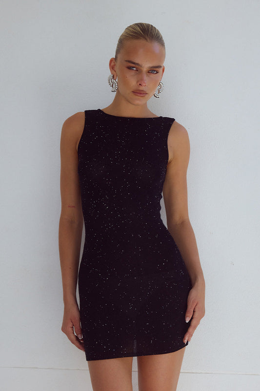 Odessa Mini Elbise - Siyah