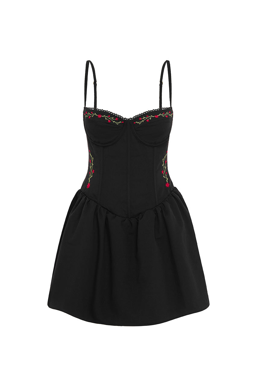 Socora Mini Elbise - Siyah