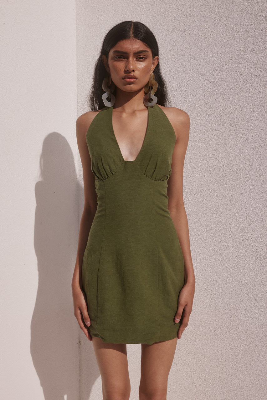Tanzya Mini Elbise - Haki