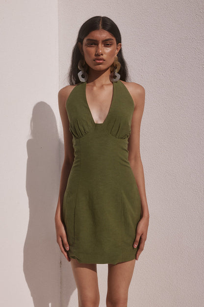 Tanzya Mini Elbise - Haki