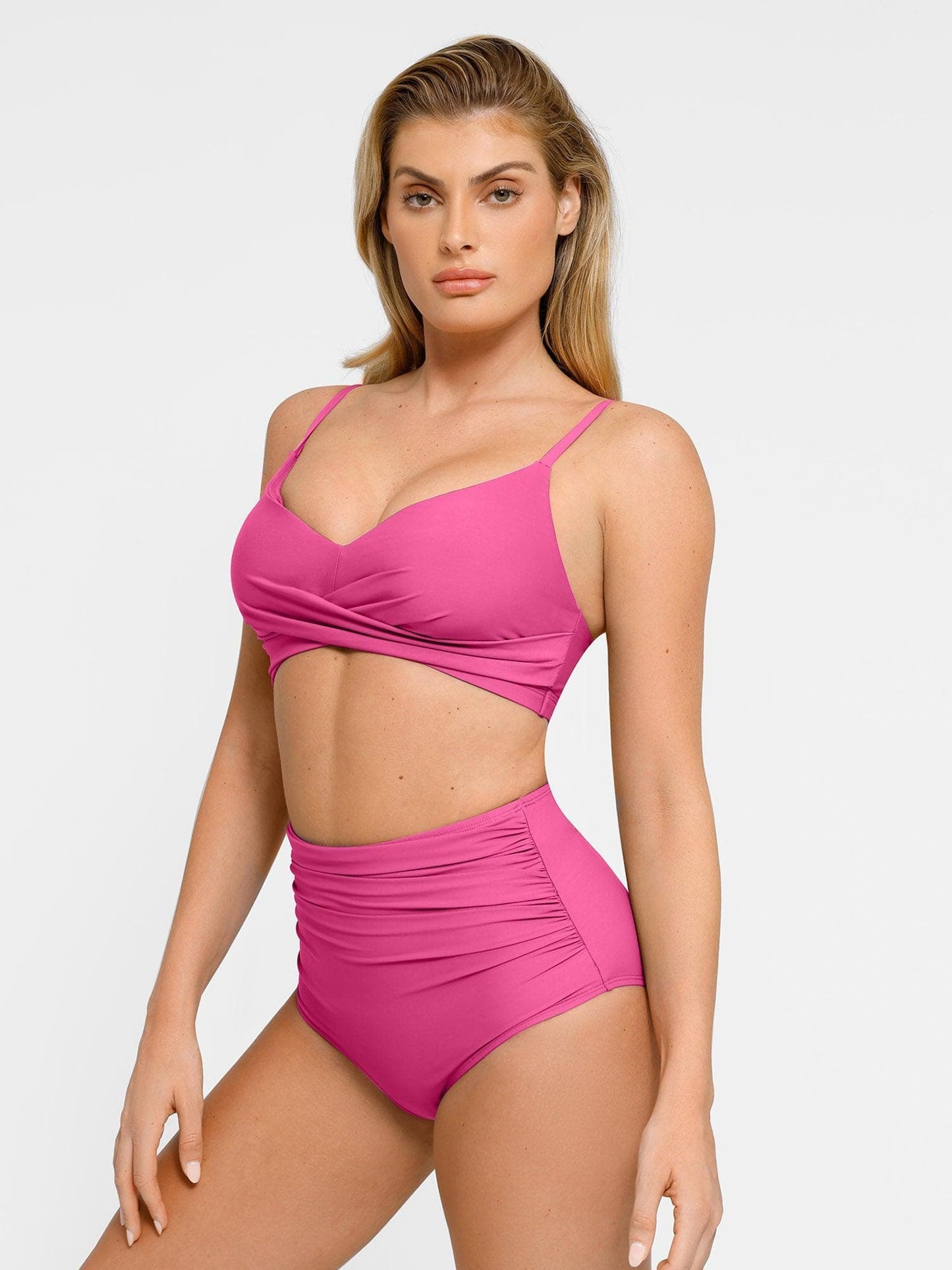 Shapewear Göğüs Geliştirici Drapeli Bikini Üstü