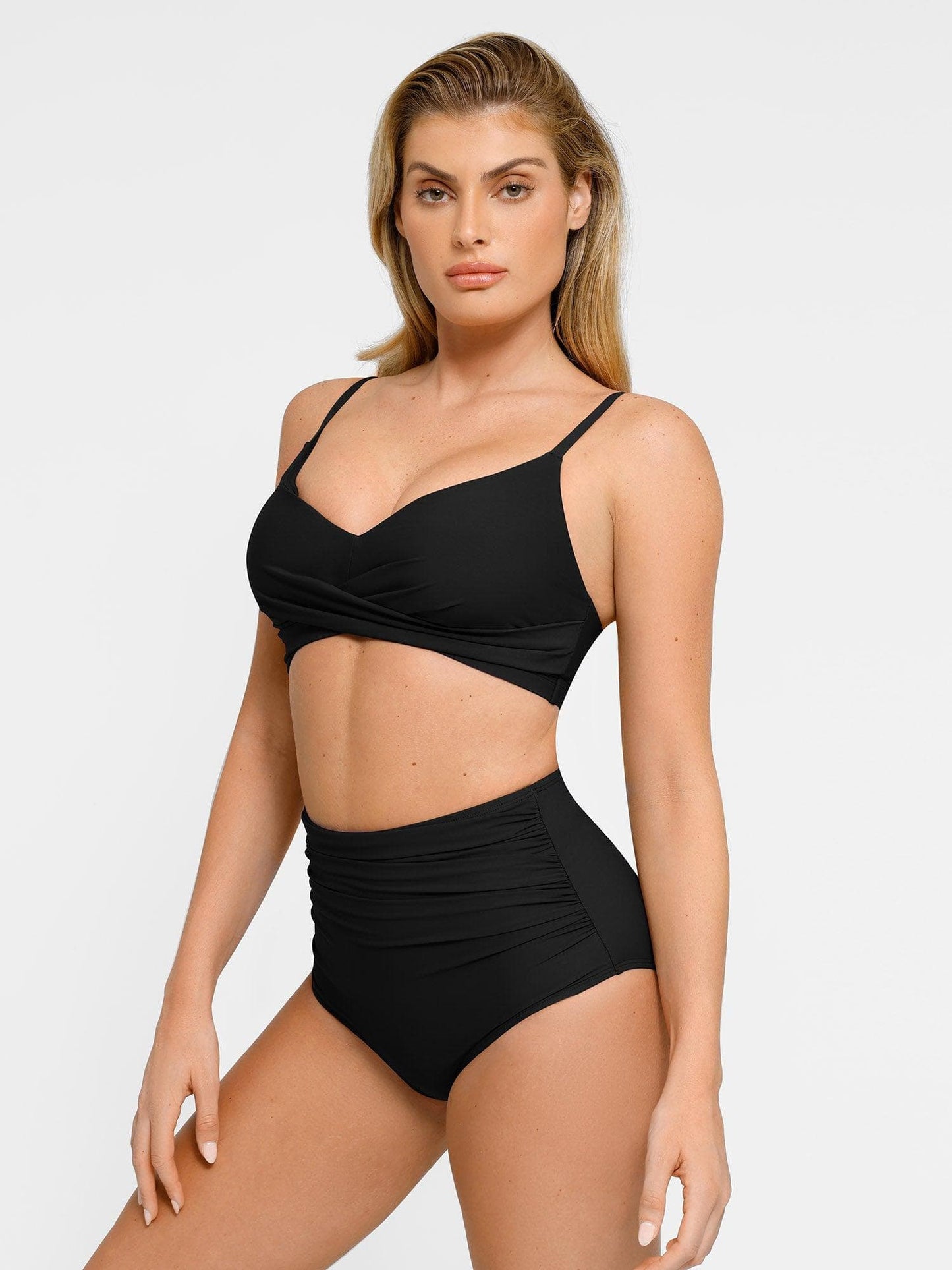 Shapewear Göğüs Geliştirici Drapeli Bikini Üstü