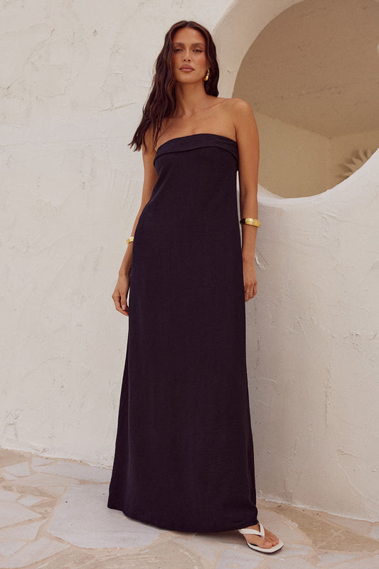 Saphıra Maxi Elbise - Siyah