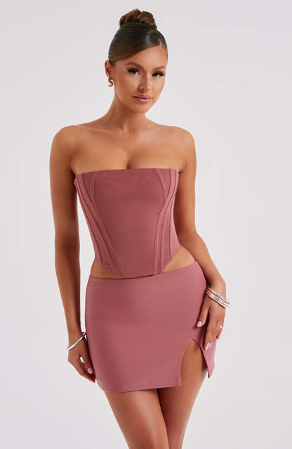 Alina Mini Etek - Gül Pembesi