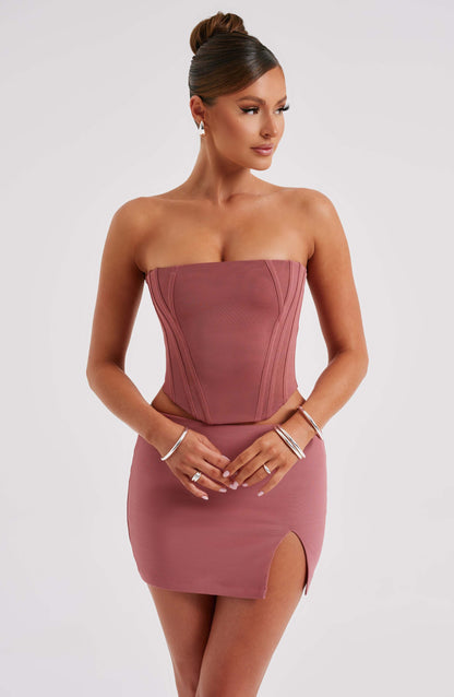 Alina Mini Etek - Gül Pembesi