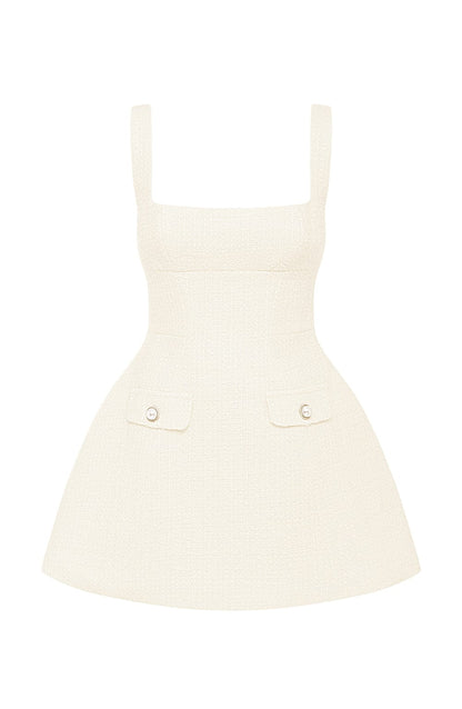 Bessie Mini Elbise - Fildişi