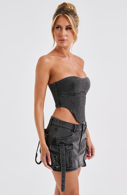 Billie Mini Etek - Black Wash