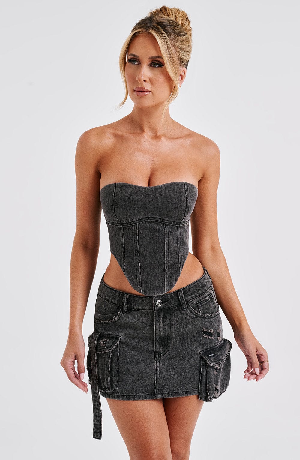 Billie Mini Etek - Black Wash