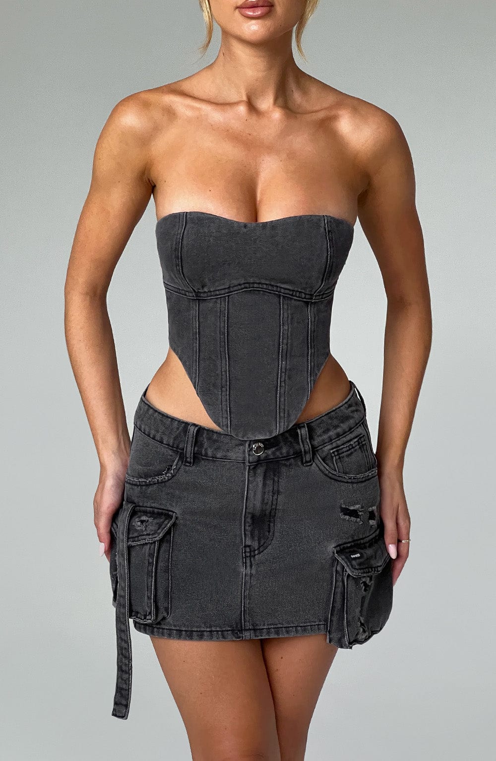 Billie Mini Etek - Black Wash