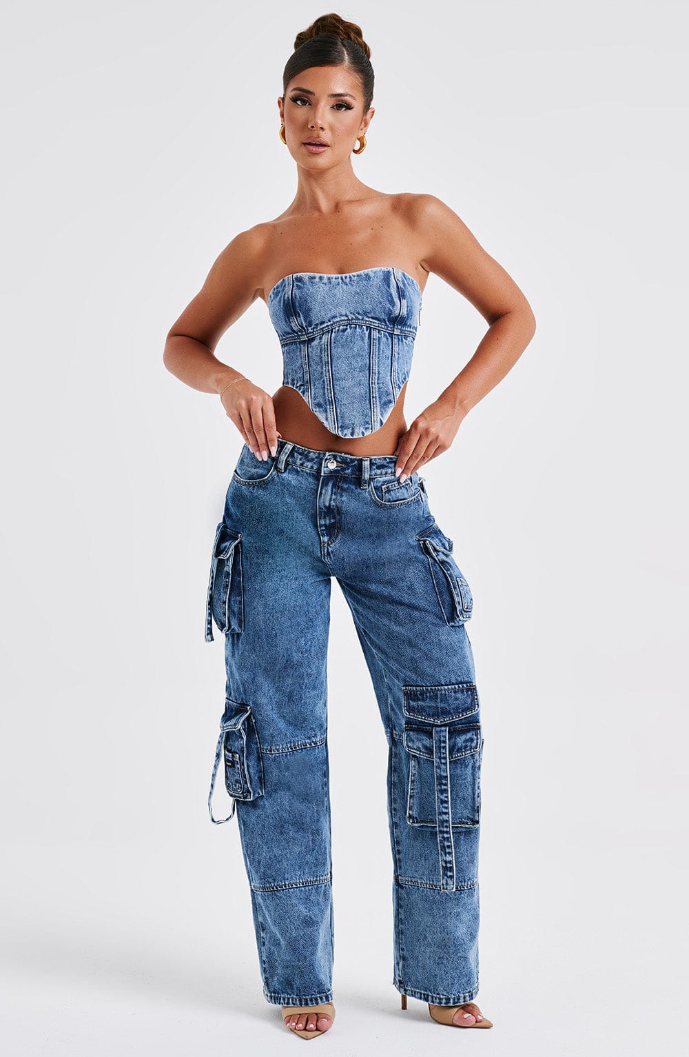 Brooklyn Kargo Pantolon - Dark Wash