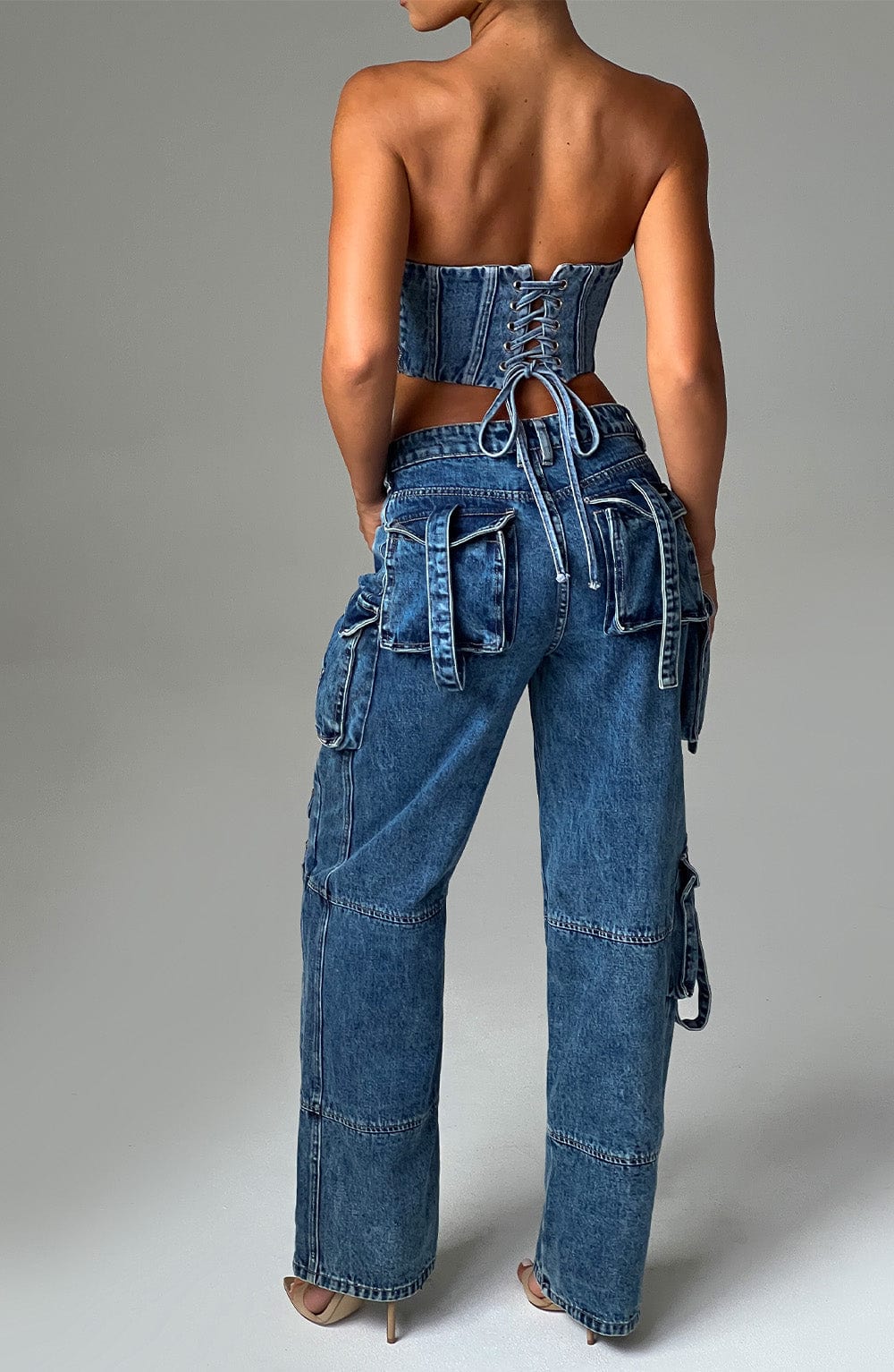 Brooklyn Kargo Pantolon - Dark Wash