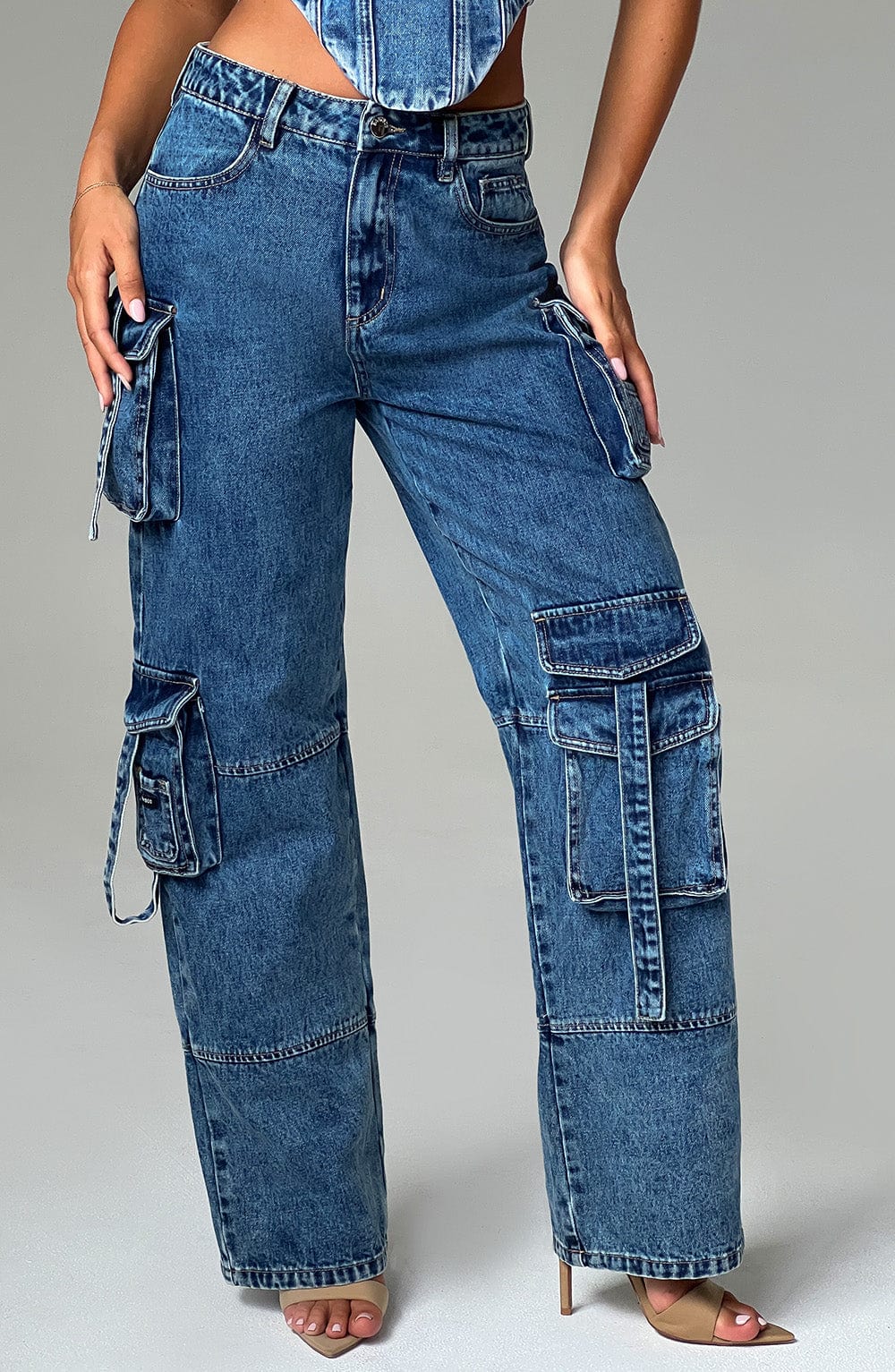 Brooklyn Kargo Pantolon - Dark Wash