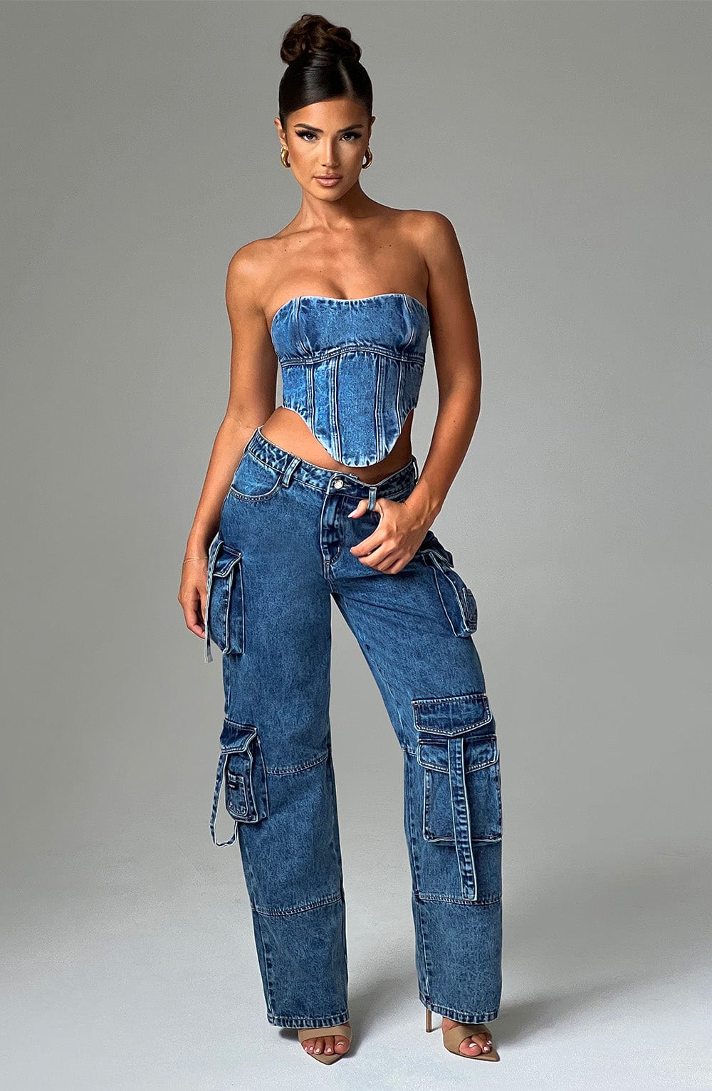 Brooklyn Kargo Pantolon - Dark Wash