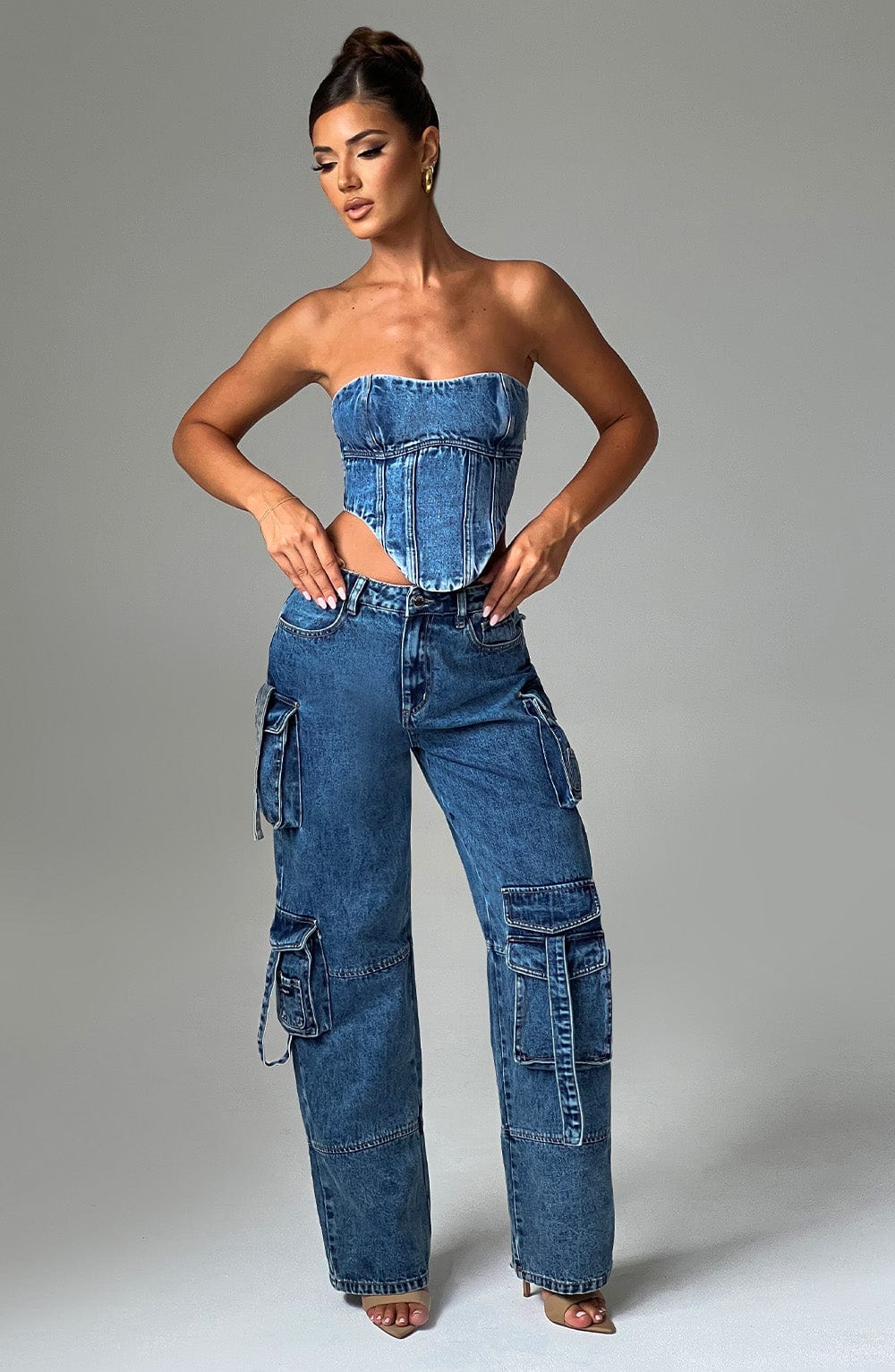 Brooklyn Kargo Pantolon - Dark Wash