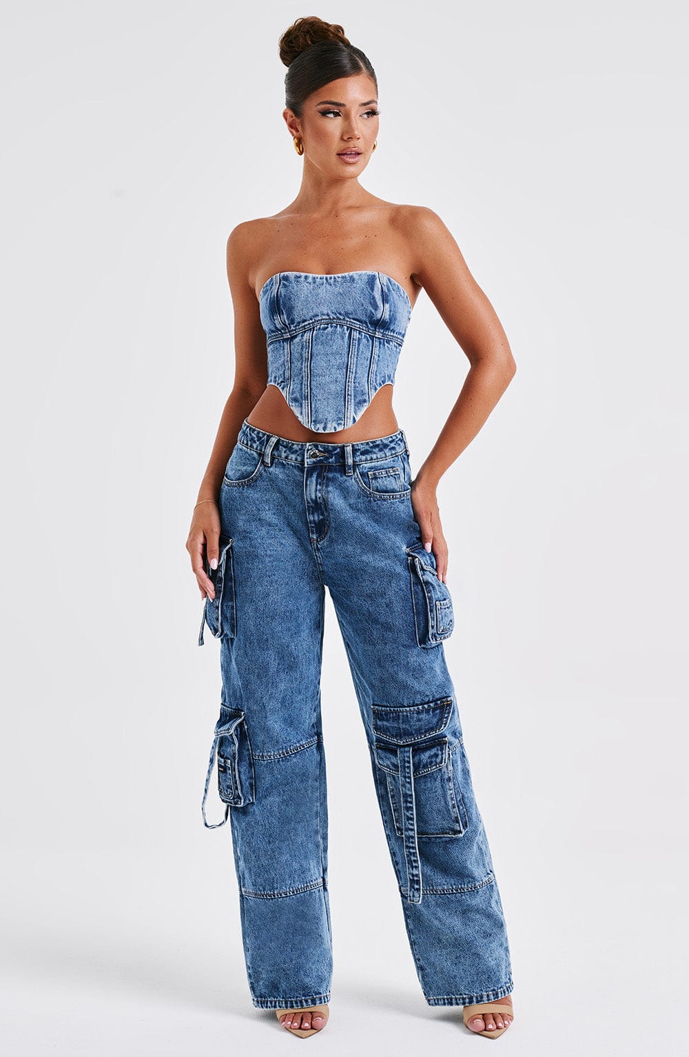 Brooklyn Kargo Pantolon - Dark Wash