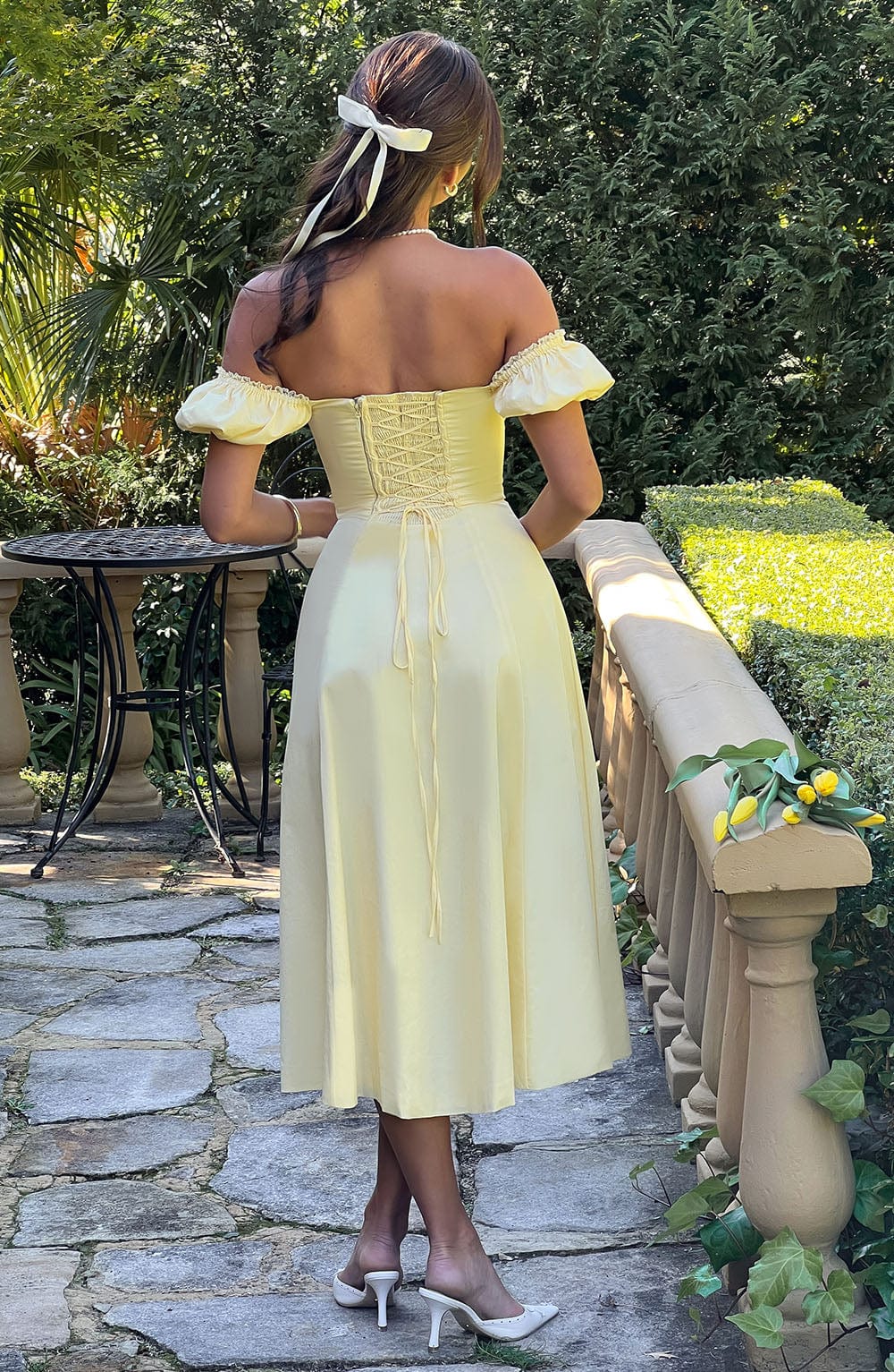 Courtney Midi Elbise - Limon