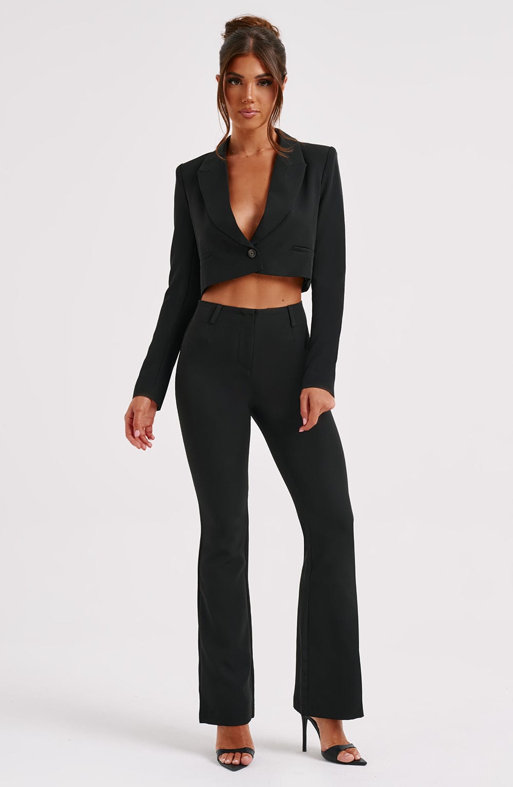 Darci Cropped Blazer - Siyah