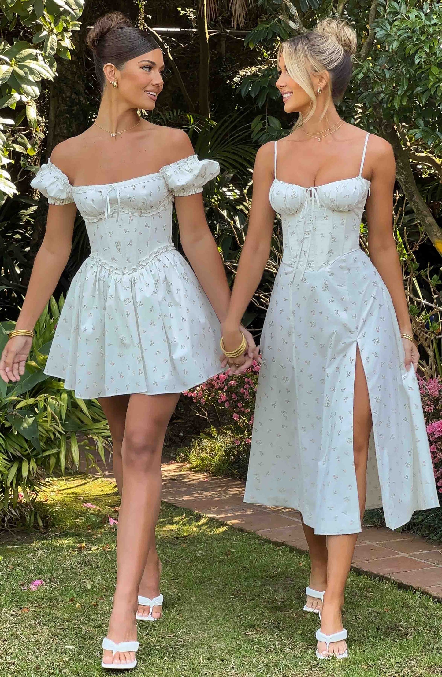Deanna Midi Elbise -  Çiçek Desenli