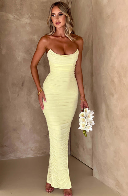 Demi Maksi Elbise - Misket Limonu