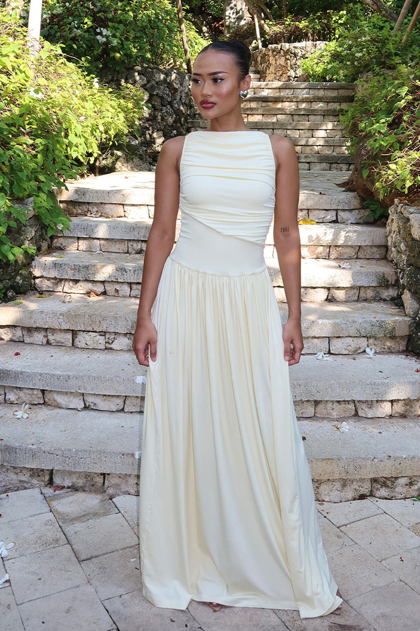 Nalla Maxi Elbise - Limon