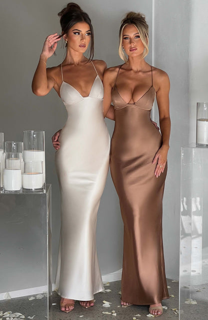 Fenty Maksi Elbise - Fildişi