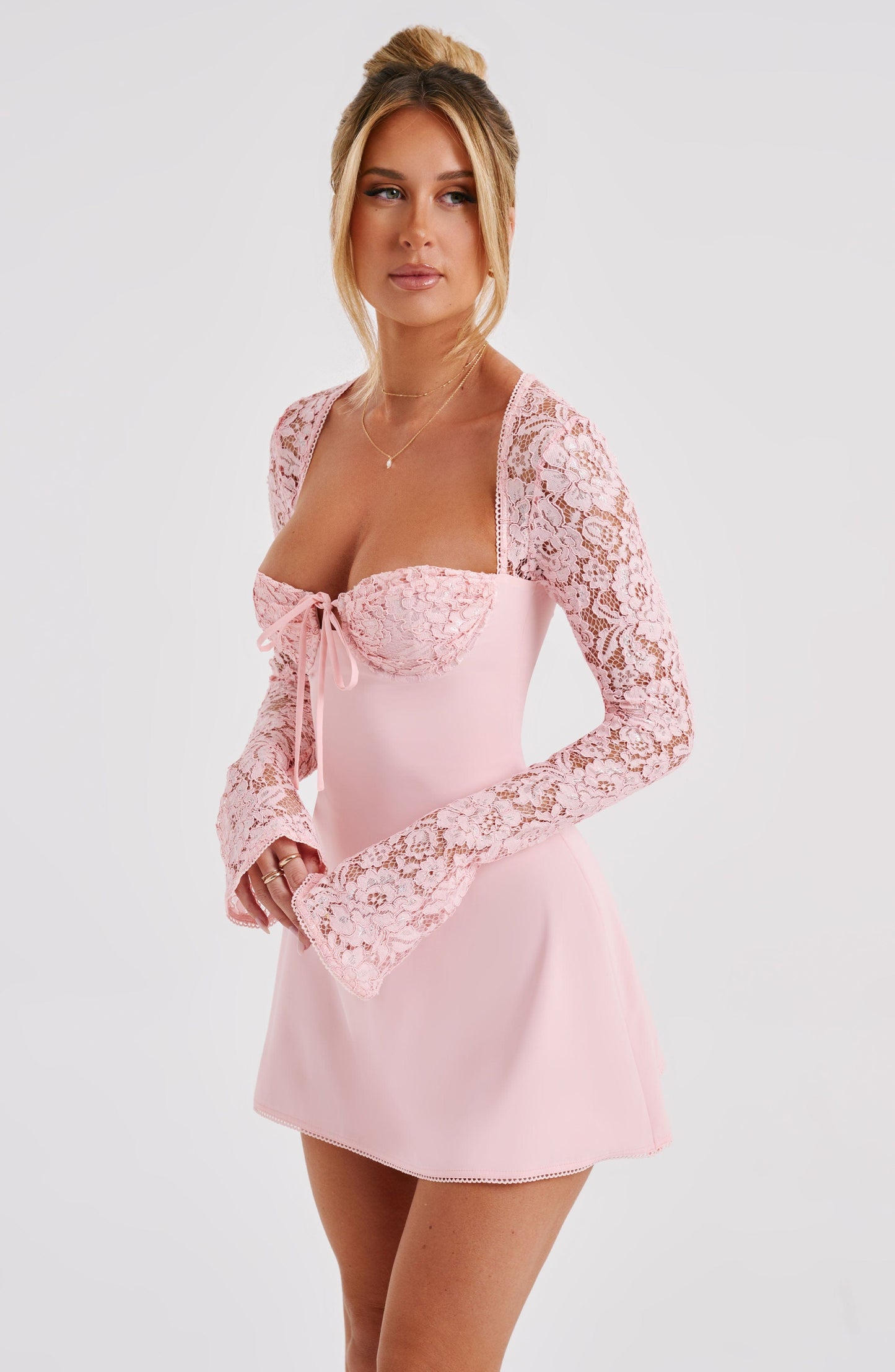 Jacinta Mini Elbise - Blush