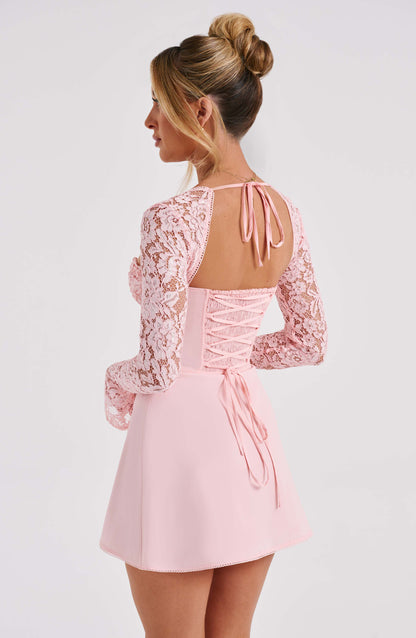 Jacinta Mini Elbise - Blush