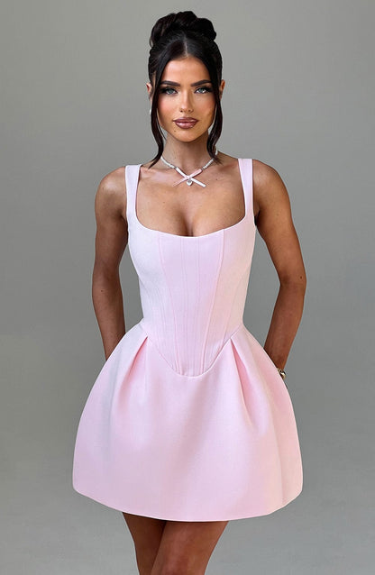 Janiyah Mini Elbise - Blush