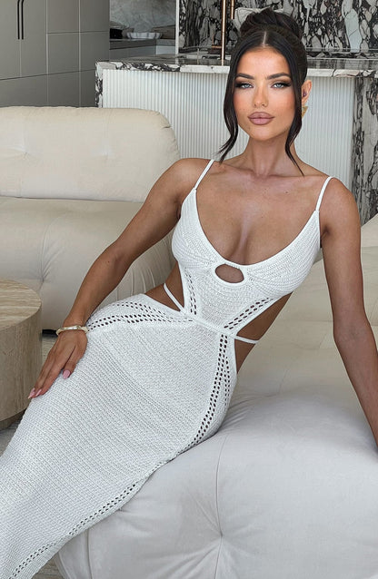 Josefina Maksi Elbise - Beyaz