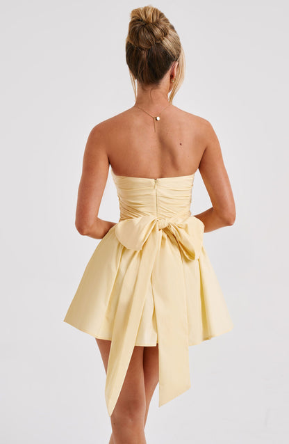 Katrina Mini Elbise - Limon
