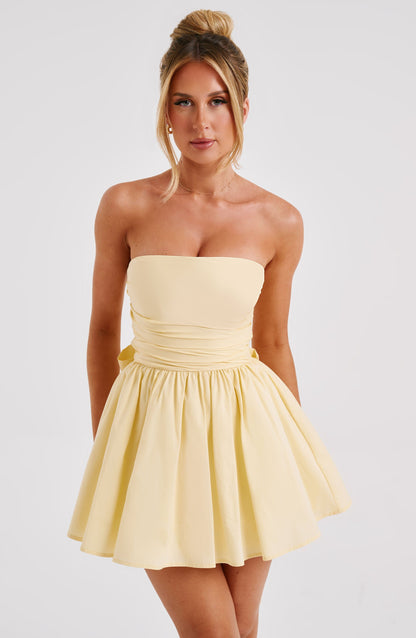 Katrina Mini Elbise - Limon